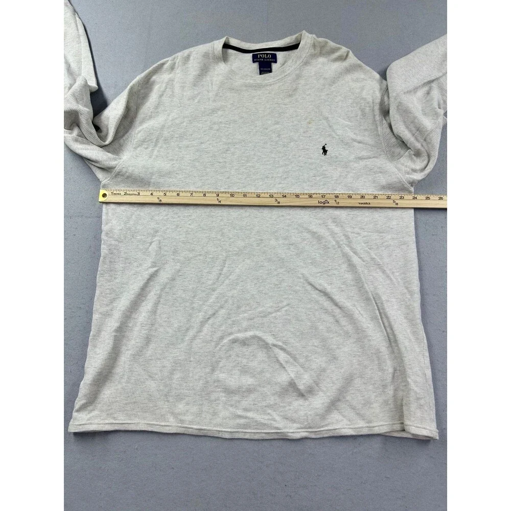 Polo Ralph Lauren Mens Waffle Knit Crewneck Long Sleeve Shirt Thermal 2XL
